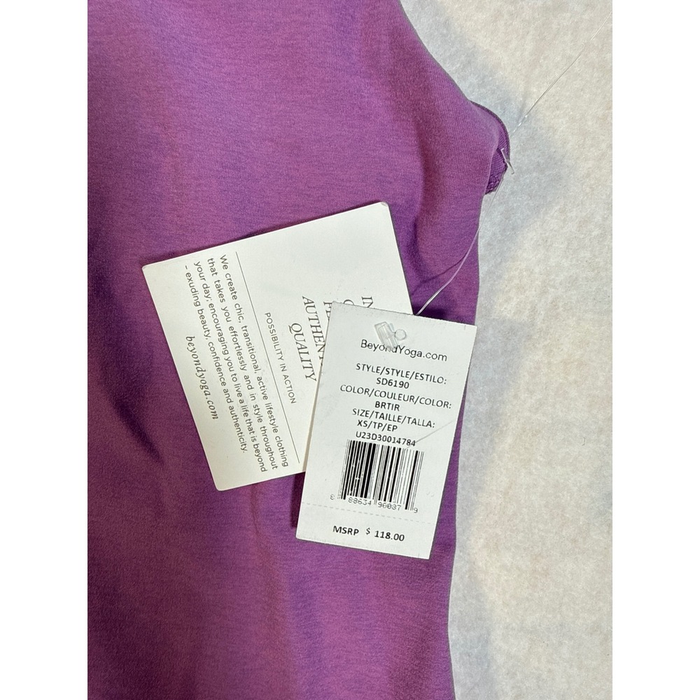 Beyond Yoga Women XS Dress Spacedye One Shoulder Bright Iris Purple SD6190 NWT - Picture 2 of 11